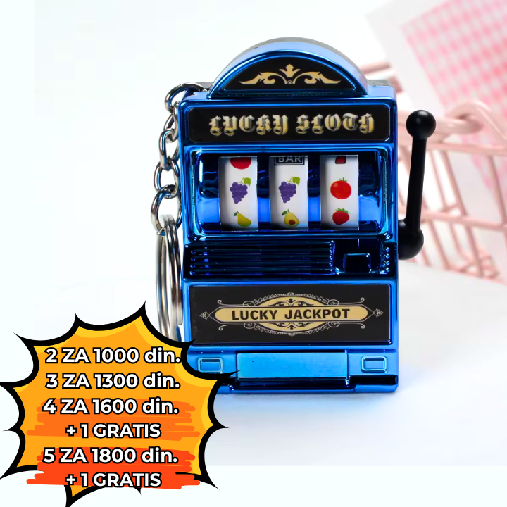 Mini Slot Machine Privezak za Ključeve